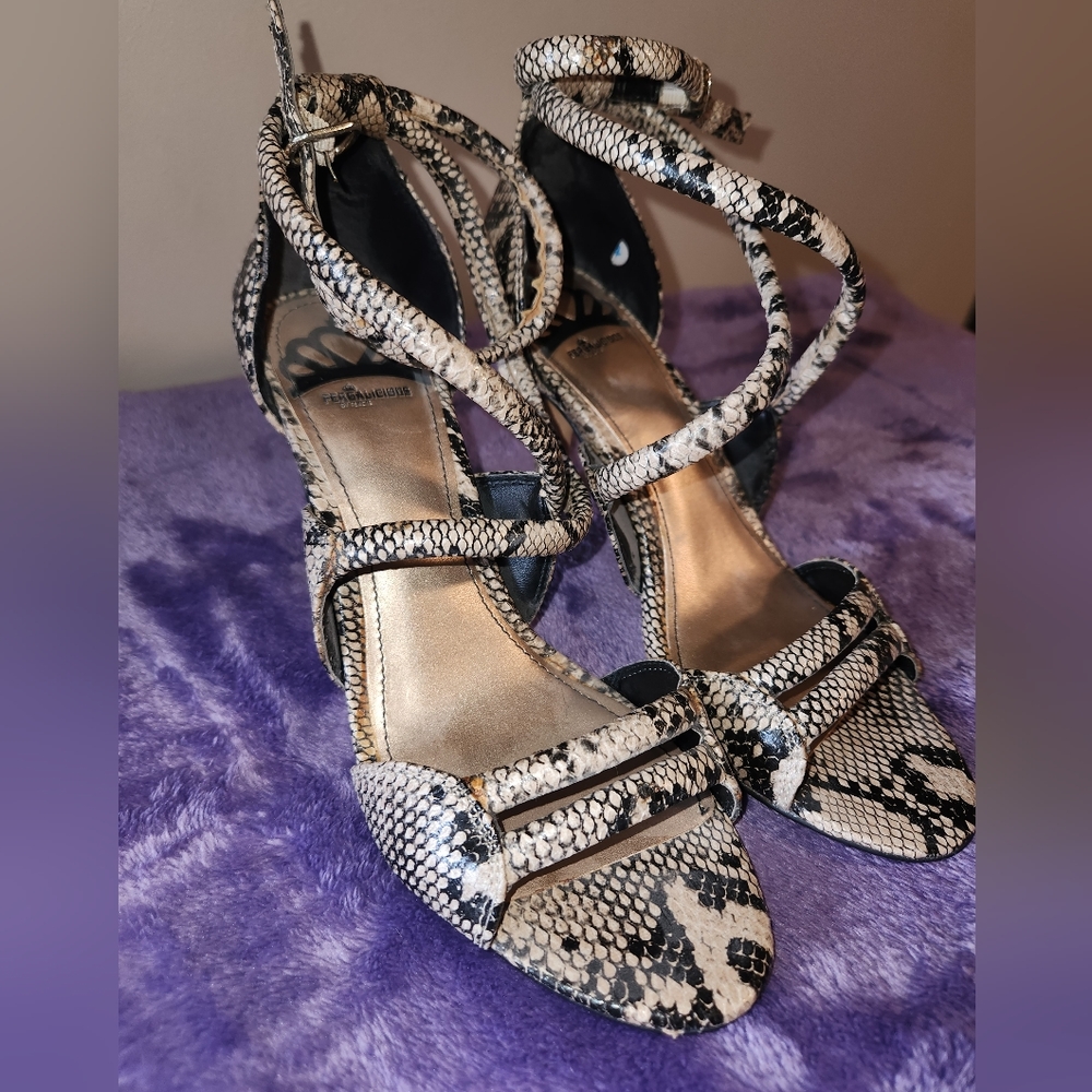 Fergalicious Snakeskin Heels
